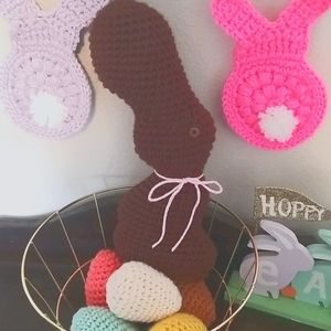 Crochet chocolate bunny